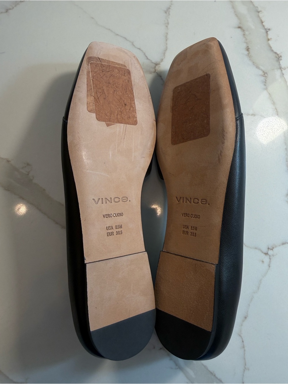 Vince Cyder Black Leather Square Toe d'Orsay Flats Size 8.5 NWOT - Picture 12 of 12